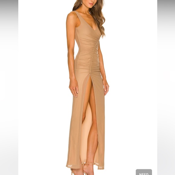 Michael Costello x REVOLVE Misha Maxi Dress in Nude - Picture 3 of 13